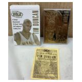 Tim Duncan 23kt Card w/ COA