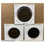 1850s Canadian Coins