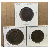 1850s Canadian Coins