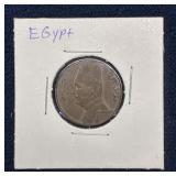 Egyptian 1 Millime Bronze Coin Ft. King Faud I