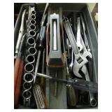TOTE FULL OF MISC TOOLS TOTE FULL OF MISC TOOLS