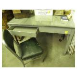 METAL DESK AND CHAIR