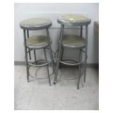 4 METAL STOOLS