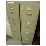 2 4 DRAWER METAL FILE CABINETS