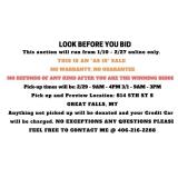 LOOK BEFORE YOU BID LOOK BEFORE YOU BID