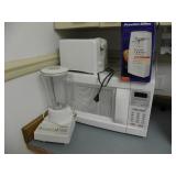 MICROWAVE, TOASTER, BLENDER, CAN OPENER MICROWAVE, TOASTER, BLENDER, CAN OPENER