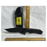 SKY MARSHALL U-163 KNIFE W/ PLASTIC SHEATH, 9" L