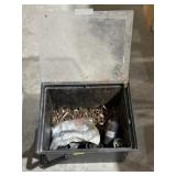PLASTIC CONTAINER FULL OF RUSTED SOCKETS