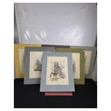 JAN KORTHALS CITYSCAPE MATTED PRINTS. 17" X 21"
