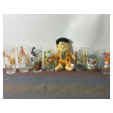 FLINTSTONES GLASSES & PLUSHY, LOONEY TUNES GLASSES