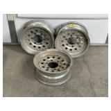 3 ALLUMINUM 15" 6 LUG RIMS