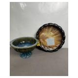 VINTAGE FLUPER POTTERY DISHES, BOWL, PLATE