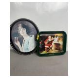 2 VINTAGE METAL COCA0COLA TRAYS