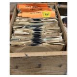 LARGE WOOD CRATE FULL OF VINTAGE VYNAL RECORDS