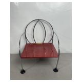 VINTAGE JACK-N-JILL KIDDIE CHAIR, METAL