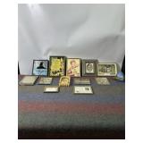 FRAMED ART, ADVERTISING, RELIGOUS ITEMS, ROCK