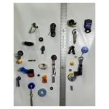 GOODIE BOX OF MISC ITEMS, MAGNETS, BOTTLE OPENERS