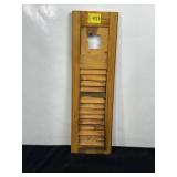 WALL HANGING SHUTTER DECORATION, 25" X 7"