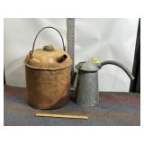 VINTAGE GAS CAN & OIL FUNNEL SPOUT - NYC-PA, 4QT