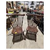 VINTAGE WINSDOR STYLE CHAIRS, SET OF 2