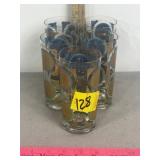 FEDERAL GLASS MID-CENTRUY GLASSES, 5 TOTAL