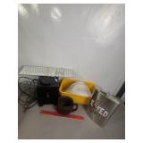 LARGE FLASK, LOGIC SPEAKER, LIGHT SHADE, WOOD CRAT