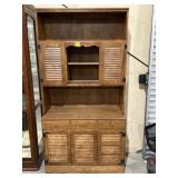 ETHAN ALLEN 2PC CHINA CABINET, 78" T X 40" L