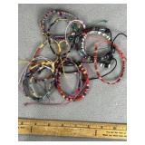 SEVERAL HANDCRAFTED FRIENDSHIP BRACLETS