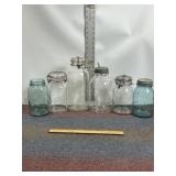 VINTAGE MASON JARS, GLASS & METAL LIDS
