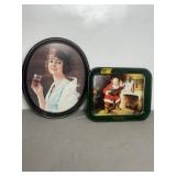 2 VINTAGE METAL COCA-COLA TRAYS
