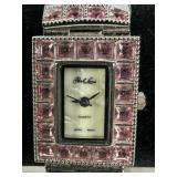 PARK LANE PINK STONE WOMENS WRIST WATCH