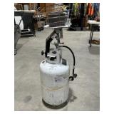 LARGE PROPANE TANK FULL W/ MOUNTED HEATER