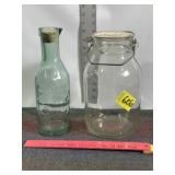 VINTAGE GLASS MILK BOTTLES