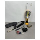 SKS MAGAZINE, FLASHLIGHTS, LOCK, BOTTLE OPENER
