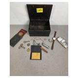 METAL LOCKING TRINKET BOX FULL OF GOODIES!!