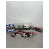 DIE CAST CARS, HOT WHEELS, MOTORCYCLE TOYS