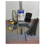 WALKING STICKS, AIR HORN, LED LIGHT, TOOLS