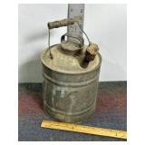 VINTAGE GALVANIZED METAL FUEL CAN