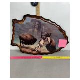 ARROWHEAD SHAPE NATIVE AMERICAN BUFFALO HUNT PIC