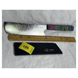 HAJEGATO DAMASCUS MAKIRI KNIFE W/ MULTI COLOR
