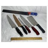 SEVERAL KITCHEN KNIVES, COPPER KNIFE, HAMPTON