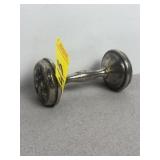 VINTAGE METAL BABY RATTLER