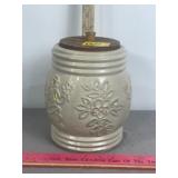 VINTAGE RED WING POTTERY COOKIE JAR, 9" T