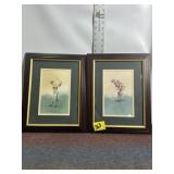 2 FRAMED D. NICHOLS GOLF PICTURES, 14 1/2" X 11"