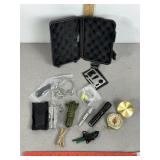 SURVIVAL KIT, FLINT, SAW, FISHING LINE, COMPASS