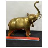 BRASS ELEPHANT FIGURE, 11 1/2" X 13 1/4"