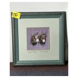 "THE YULE MULES" BRIAN MORGER FRAMED PRINT, SIGNED