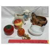 HEN ON A NEST, FRUIT SHAPED CONTAINERS, LEFTON