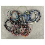SEVERAL HANDCRAFTED FRIENDSHIP BRACLETS