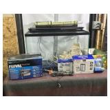 LARGE FISH TANK W/ LOTS OF EXTRAS